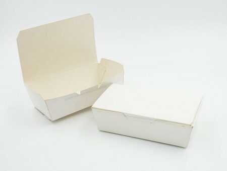 Burger box white, with side lock