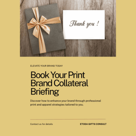 Print Brand Collateral Briefing – Custom Stationery & Marketing Materials Planning Session (Online & Onsite)